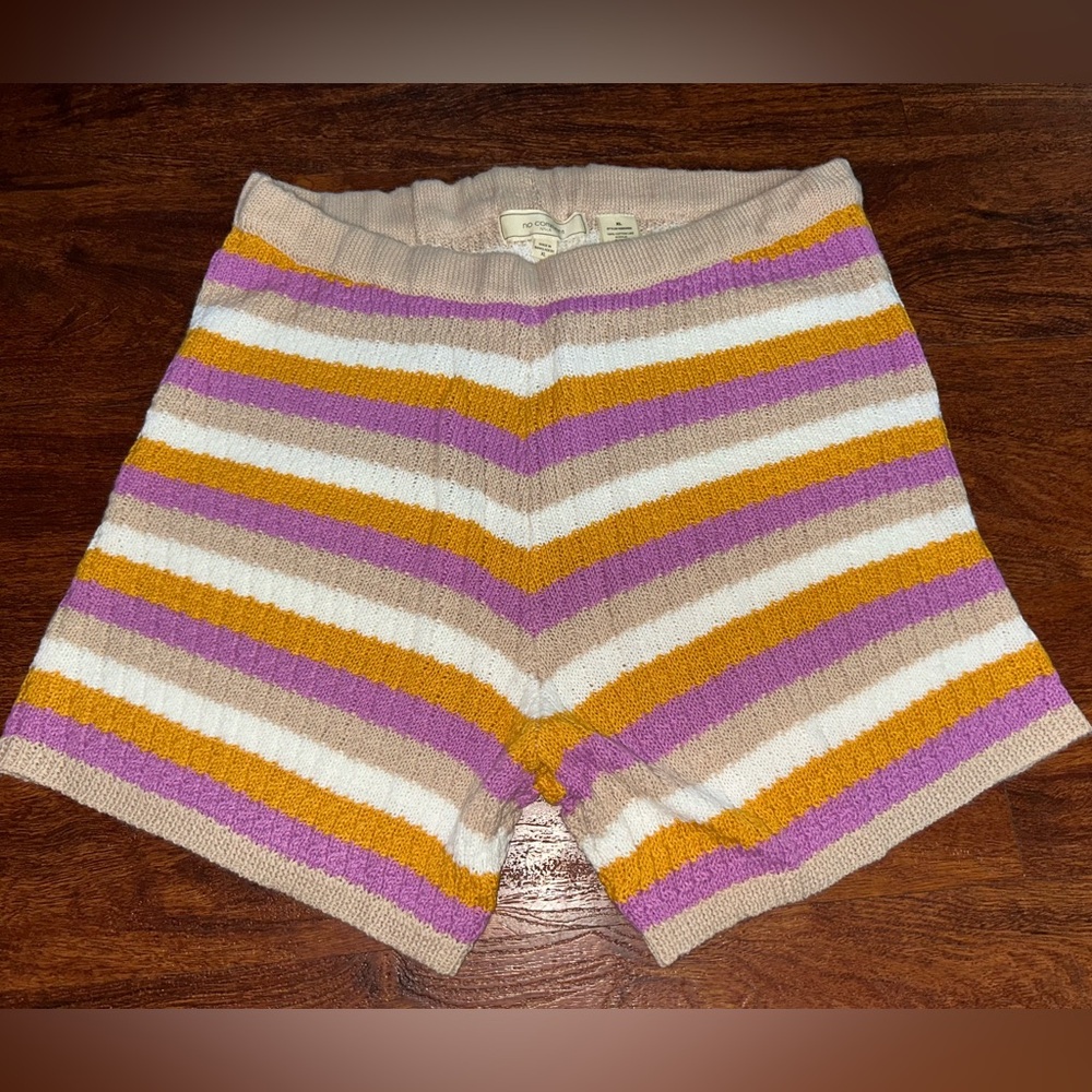 Striped Knit Women's Shorts